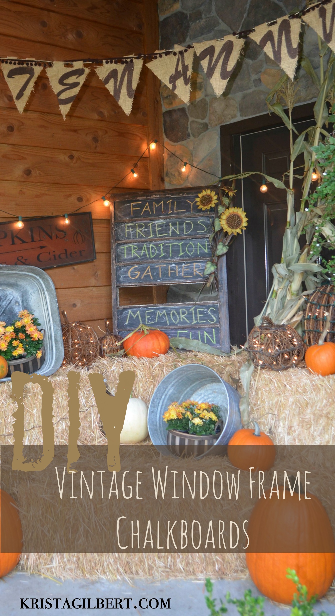 DIY Vintage Window Frame Chalkboards Krista Gilbert