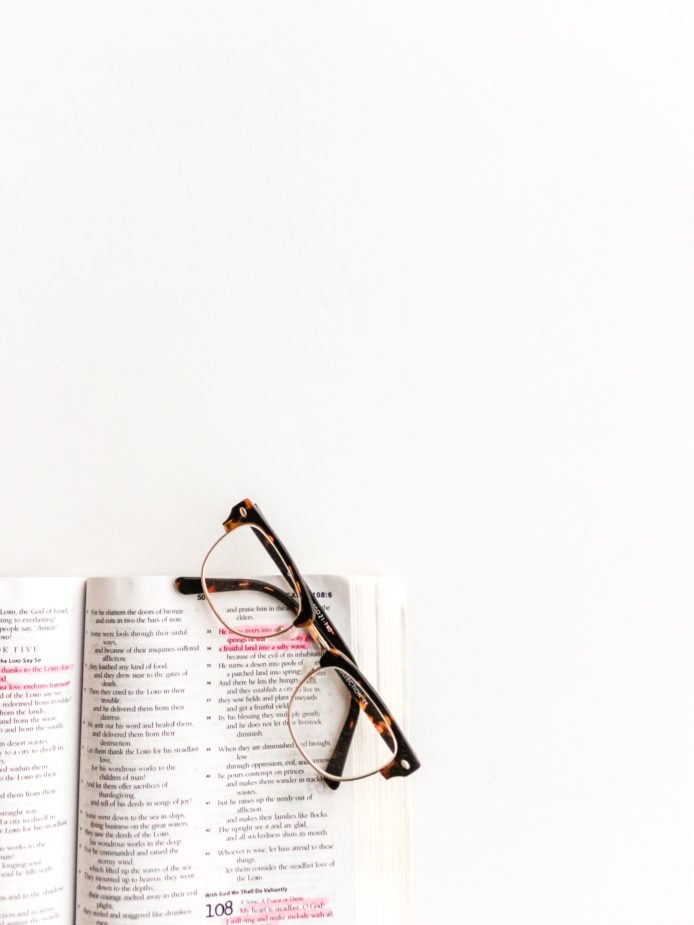 bible, glasses, verse