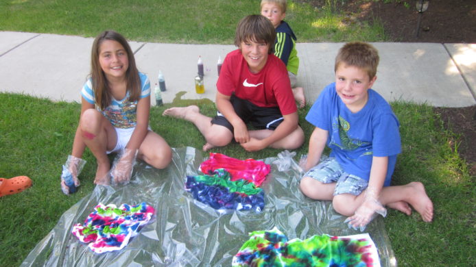 tie dye, crafting, summer, cousin camp