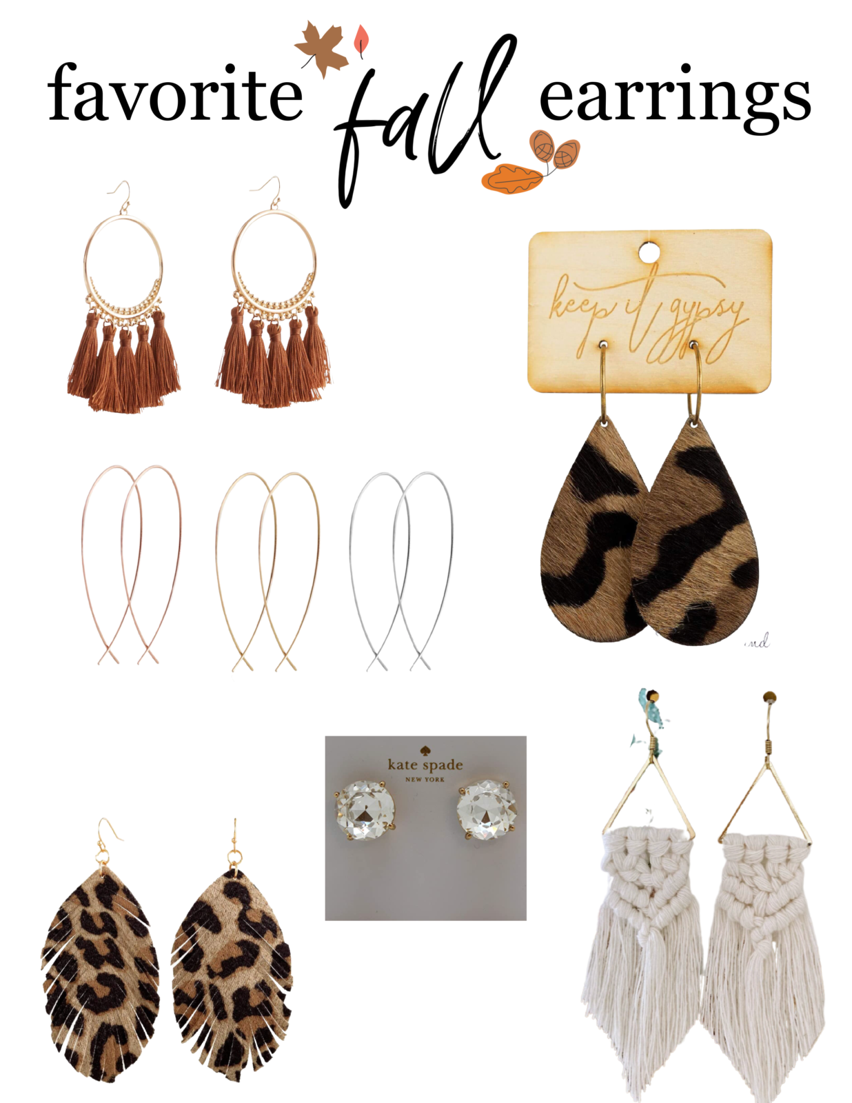 Favorite Fall Earrings & Fall Products for Home & Fashion Krista Gilbert